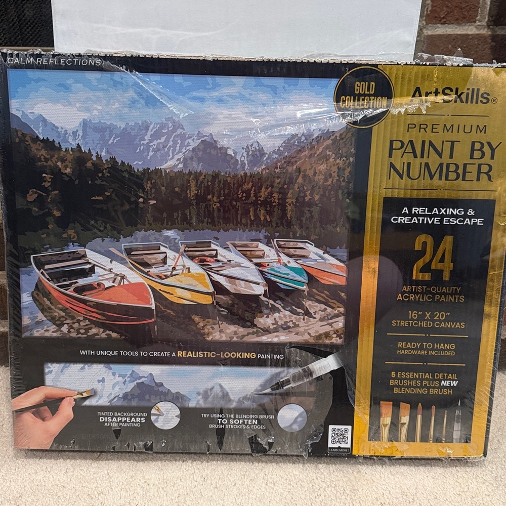 2 pack - Art Skills Paint By Number 16x20” canvas